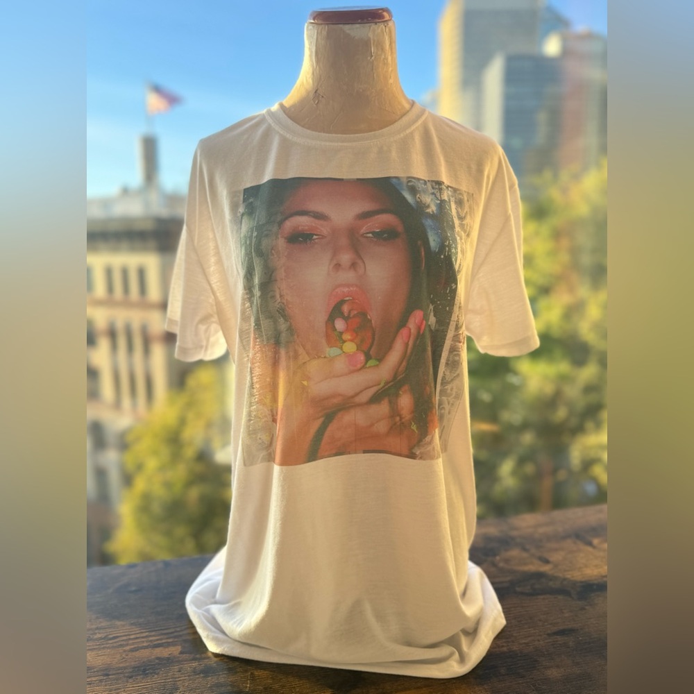 Edgy Pop Art Girl Graphic Tee – Y2K Vibes